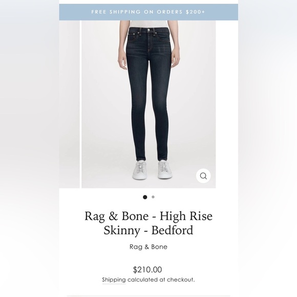 Rag & bone size 25 Bedford blue jeans - Picture 3 of 5